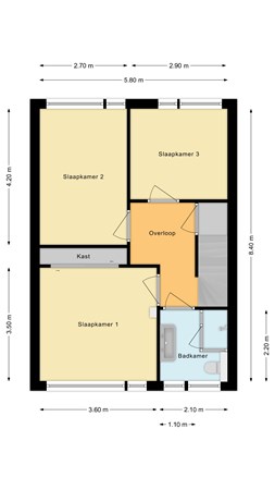 Floorplan - Boesemsingel 43, 2411 KS Bodegraven